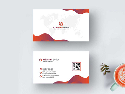 Modern Business Card Design business card card card template company business card design graphic design graphicsobai id card letterhead logo minimal business card modern business card popular print visiting card