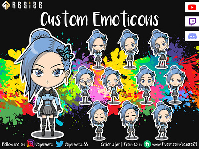 God Eater 2 Emoticon Concept🎨 (SOLD) cartoon chibi customemoji discord emoji emotes emoticon gamer illustration illustrator logo mascot metaverse nft opensea sticker streamer twitch twitchemotes youtuber