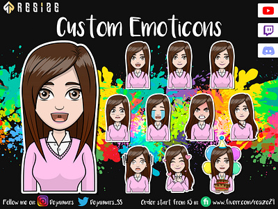 2nd Characters Romcomwriter Emoticon Concept🎨 (SOLD) cartoon chibi customemoji discord emoji emotes emoticon gamer illustration illustrator logo mascot metaverse nft opensea sticker streamer twitch twitchemotes youtuber