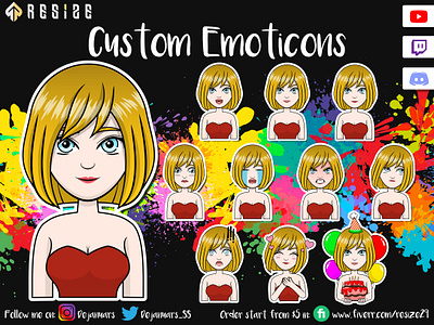 3rd Characters Romcomwriter Emoticon Concept🎨 (SOLD) cartoon chibi customemoji discord emoji emotes emoticon gamer illustration illustrator logo mascot metaverse nft opensea sticker streamer twitch twitchemotes youtuber