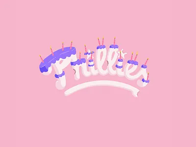 Phillies #014 cake illustration logo mlb phillies typography world series