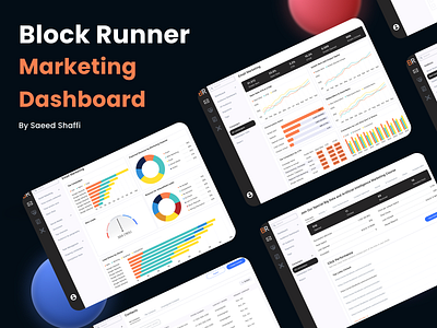 Block Runner Marketing Dashboard app application branding design illustration marketing mobile ui ux