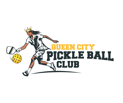 Illustrative Pickle Ball Logo branding design graphic design illustration logo vector