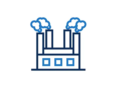 Factory factory icon icon design illustration illustrator pollution smoke vector
