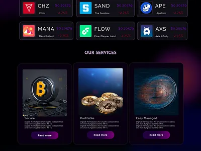 Crypto Currency Landing Page branding crypto design landing page ux vector web