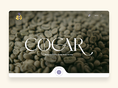Hero header, landing page beans coffee design hero content landing ui web web design website