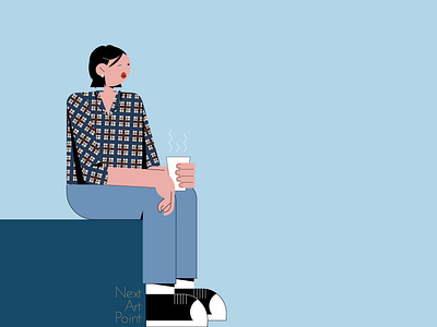 Monika Geller character design illustration vector