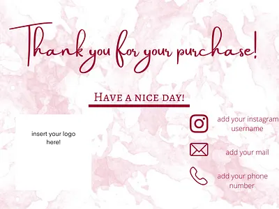 Thank you card app canva card design graphic design template thank you