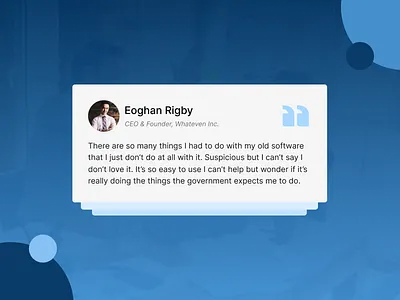 Day 039 - Testimonial 039 daily ui dailyui day 039 testimonial testimonials ui