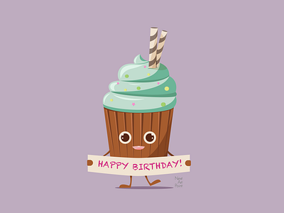 Сupcake branding character cupcake design illustration vector