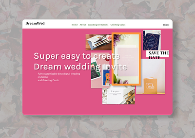 DreamWed - create wedding invites app branding design graphic design illustration logo typography ui ux vector