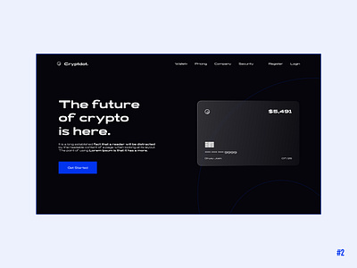 #2 Cryptdot. - A Crypto website home page crypto cryptocurrency design figma iphone landing page mobile ui ux website