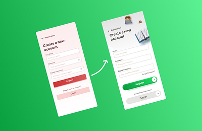 High Fidelity Registration Page UI 3d branding design emoji graphic design green high fidelity login minimal mobile mobile app ui modern registration ui ui design uiux ux vibrant