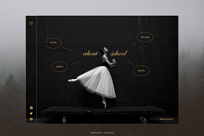 ballet school (page) ; ballet school dance school figma graphic design web design website
