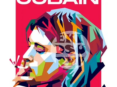Kurt Cobain Popart Portrait design digital illustration illustrations kurtcobain logo portrait vector vector illustration