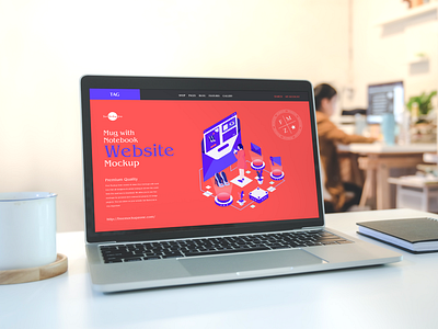 Free Notebook Website Mockup ui ux