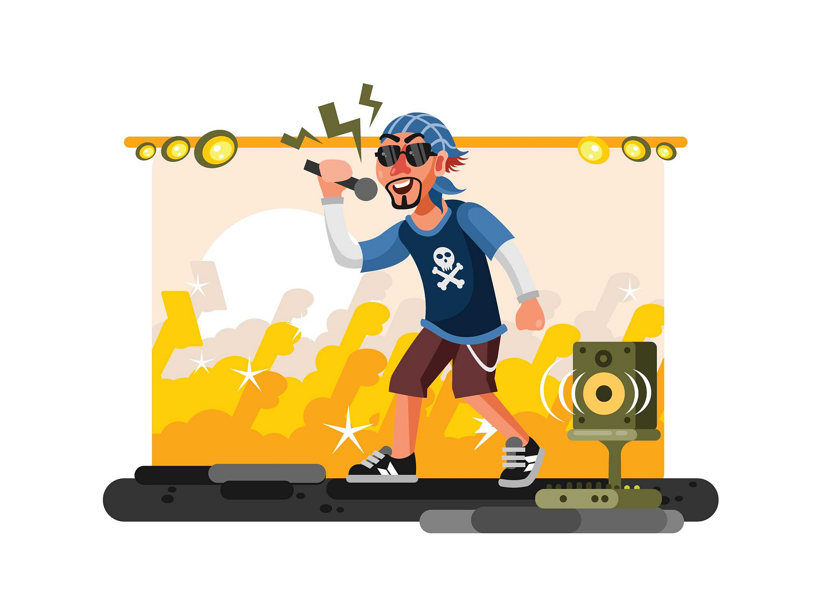 Rapper Vector Illustration by ianmikraz on Dribbble