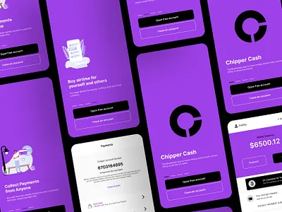Chipper Cash Redesign app branding cash chipper design illustration logo minimal money pay payment portfolio ui ux vector