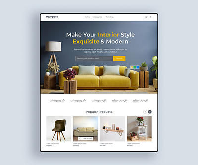 E-commerce Furniture Landing Page design ui ux website