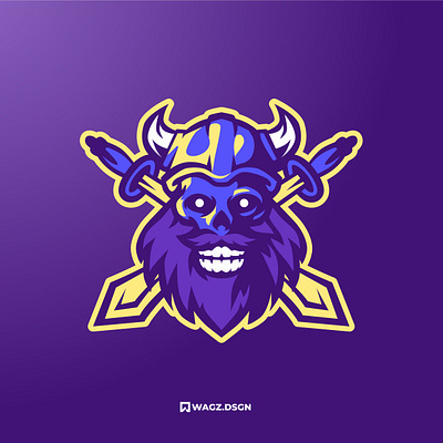 BARBARIAN barbarian design graphic design logo mascot skull vector warrior