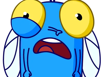 what 2d adobe photoshop animal character character design emotion fly illustration insect photoshop sticker sticker pack stickers what