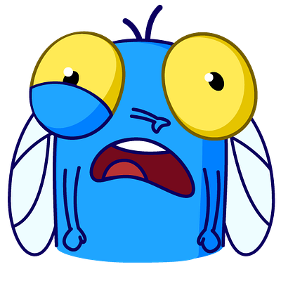 what 2d adobe photoshop animal character character design emotion fly illustration insect photoshop sticker sticker pack stickers what
