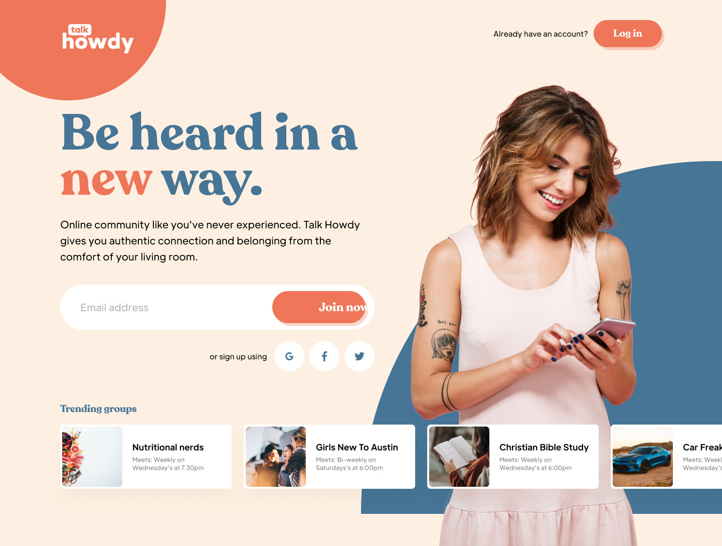 Online Community | Website | Hero Design