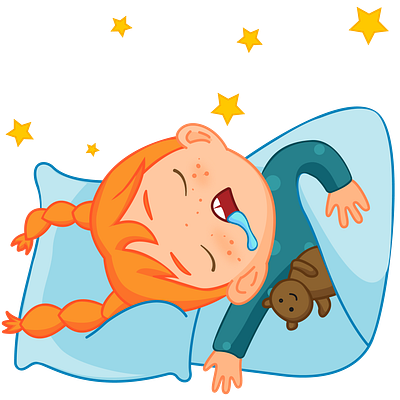Sleepy 2d adobe illustrator cute cute girl girl sleep slepping sticker toy