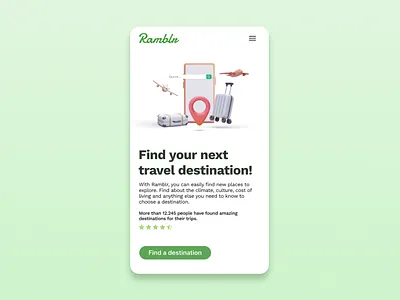 Mobile landing page landing page landing page design mobile app travel ui ui design ux