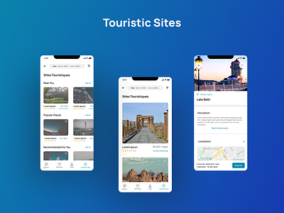 Booking App & Touristic Guide in Algeria app booking design mobile ui ux