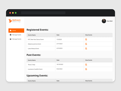 Events - Admin Panel UI design admin admin panel branding design graphic design illustration logo modern trending ui ui design ux web web design website