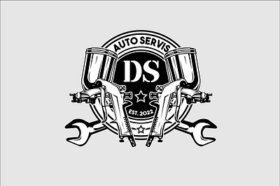 Auto Servis DS adobe illustrator art auto branding car design graphic design graphicdesign illustration logo logo design service ui ux vector