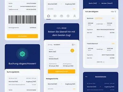 [Light Theme] Besbahnhof - Online Ticket Booking App app app design bahnhof buchung clean design management app minimalist design mobile mobile app mobile design ticket app ticket booking train app travel app travel booking app traveling app ui ui design uiux user interface