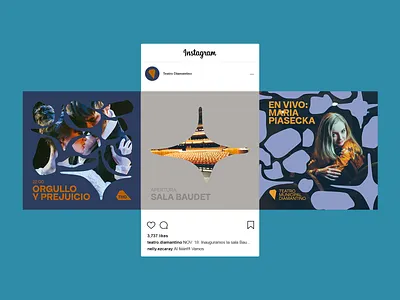 Instagram visual identity abstract adobe illustrator brand brand design branding color creative flat fun graphics identity instagram post shape social media theater vector visual