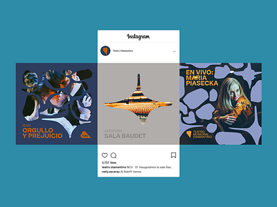 Instagram visual identity abstract adobe illustrator brand brand design branding color creative flat fun graphics identity instagram post shape social media theater vector visual
