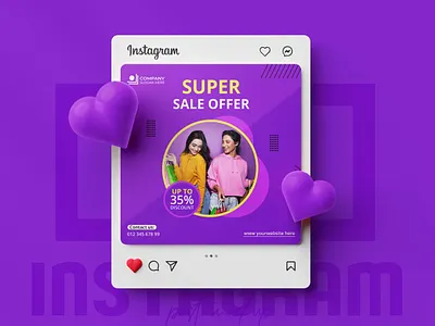 Sale Offer Social Post Template instagram mobile sale offer social media post