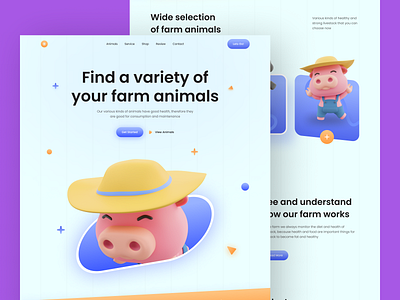 DumyFarm - 3D Farm Landing Page 3d animation branding design graphic design illustration logo motion graphics ui ui ux uidesign user experience user interface design userinterface web design