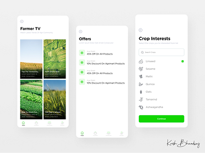 Farmer's App Concept app design branding design e commerce app ecommerce app farmers farmers market graphic design hotel website illustration interface design logo market marketplace app modern app news ui