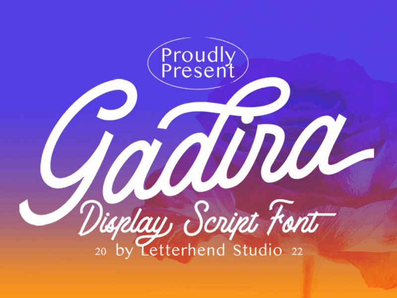 Gadira - Display Script Font baseball font freebies