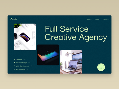 Agency Website Hero UI agency branding clean color theory creative design design inspirations hero section interface landing page logo product design typography ui ui design user experience uxdesign webdesign website website inspirations