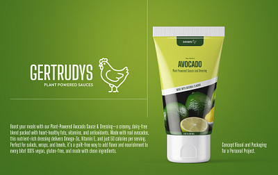 Gertrudys - Plan Powered Sauces ads design concept food logo organic package plant based sauces