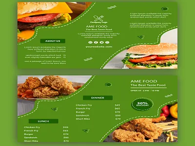Food Menu Design graphic design ux