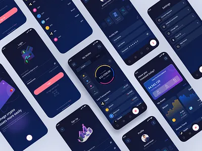 Crypto wallet - Mobile app app app design bitcoin cool design crypto cryptocurrency ethereum mobile app mobile app design mobile design mobile ui ui design uiux design wallet
