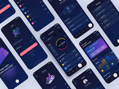 Crypto wallet - Mobile app app app design bitcoin cool design crypto cryptocurrency ethereum mobile app mobile app design mobile design mobile ui ui design uiux design wallet