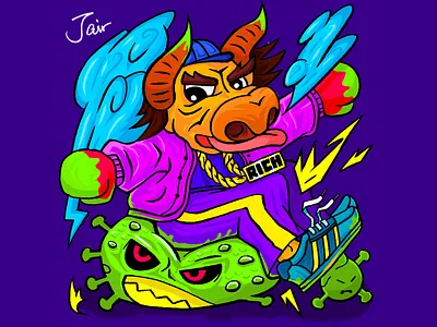 I hope that mankind can defeat the virus as soon as possible branding characer color design dribbble ill illustration