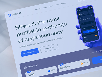 Cryptocurrency Exchange Concepte bitcoin blockchain crypto cryptocurrency exchange landing page meta ui uidesign ux webdesign website
