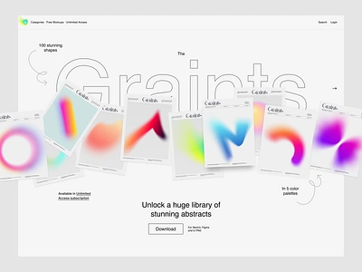 The Graints Concept abstract blur color colorful colour design free header hero landing landing page shape