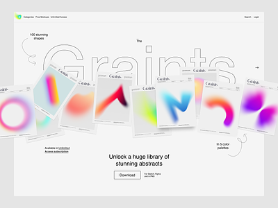 The Graints Concept abstract blur color colorful colour design free header hero landing landing page shape
