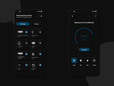 Smart Home App Soft UI Design design soft ui ui