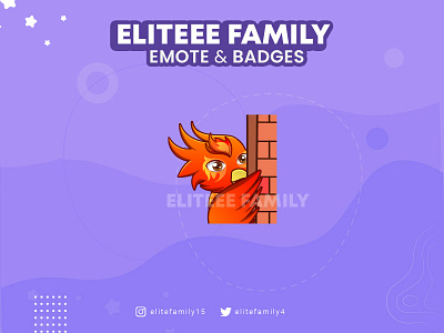 PHOENIX EMOTE 3d badges bird custom emotes design discord emotes fire graphic design illustration logo motion graphics orange phoenix streamer streaming twitch twitch emotes ui